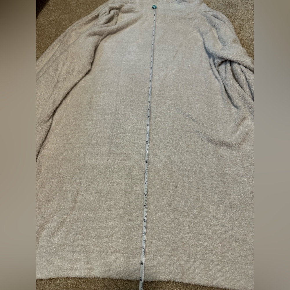 Barefoot Dreams Cozychic Lite Coastal Hooded Cardigan Beige Size L/XL - Picture 10 of 13